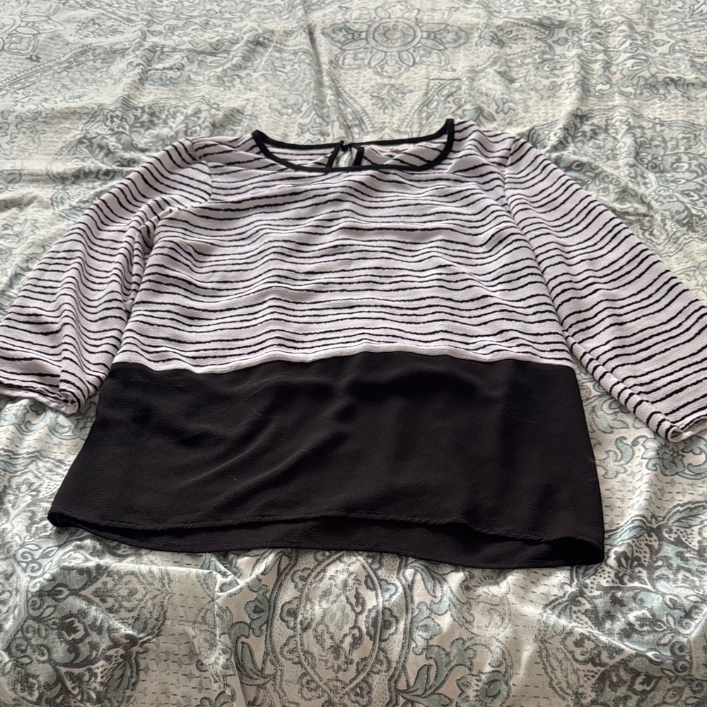 41 Hawthorn Monochrome Striped Blouse
